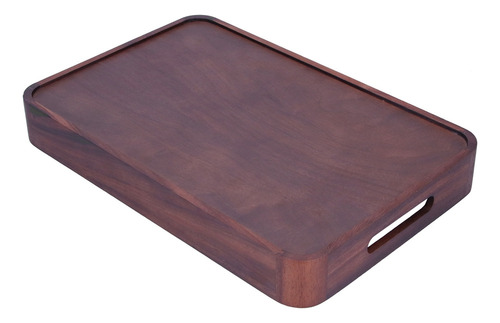 Nuevo Bandeja Rectangular Pequeña De Nogal