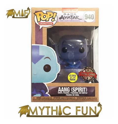 Funko Pop Avatar - Aang (spirit) Glows In The Dark 940 (Usado)