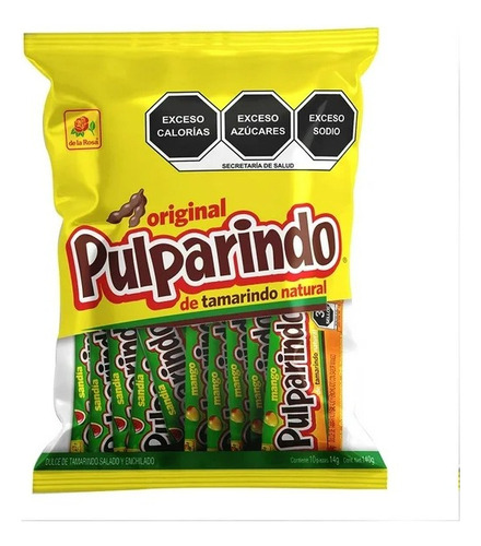 4 Pzas Dulce De Tamarindo Sabor Mango Y Sandía 140g