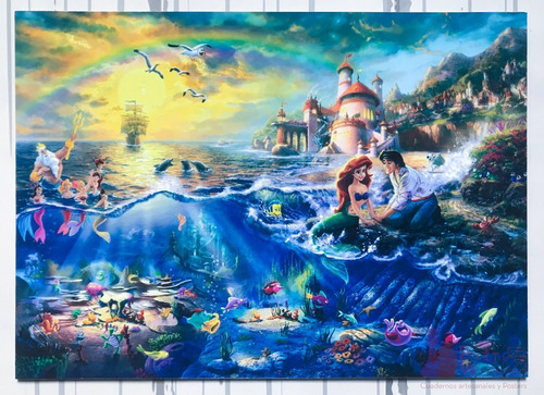 Cuadro Artesanal De Disney - La Sirenita/ The Little Mermaid
