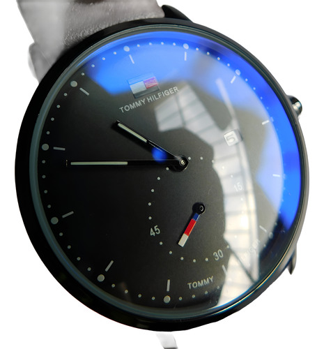 #tommy Hilfiger Pulseira Legítima De Couro S/ Uso Leia Novo! Marrom Preto Preto (Recondicionado)