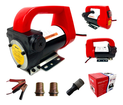 Imagen 1 de 10 de Bomba Transferencia Combustible Diesel Aceite 10 Galones 12v