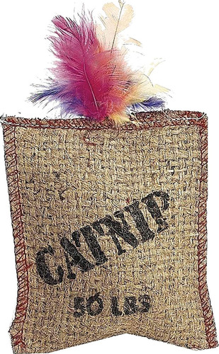 Saco Ético De Yute Y Plumas Con Gato Gato Gato