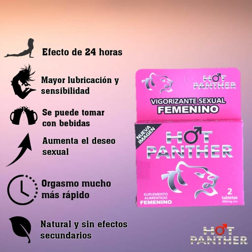 Hot Panther Hombre Mujer 20 Pastillas Vigorizantes