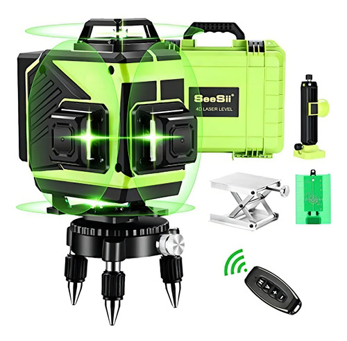 Seeii 4d Nivel Laser Autonivelante De Haz Verde 4x360 Lase