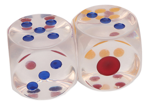 Juego De Dados De Plástico, 2 Unidades, Transparentes, Imper
