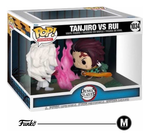 Funko Pop Tanjiro Vs Rui #1034 Demon Slayer Anime Original Color Tanjiro Vs Rui #1034 / Kimetsu No Yaiba / Moments