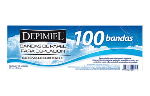 Bandas De Papel Para Depilación X100 Depimiel