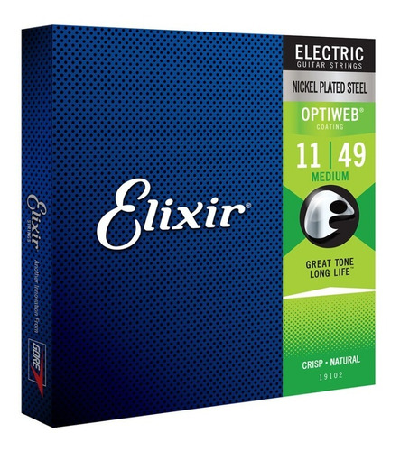 Encordoamento Elixir P/ Guitarra 011 / 049 Medium Optiweb