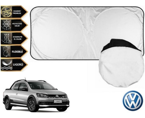 Protector Cubresol Con Ventosas Vw Saveiro Doble Cabina 2019