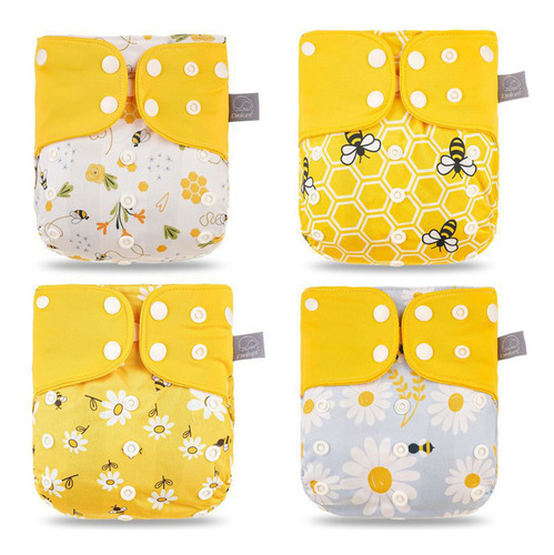 Pañales De Tela Reutilizables Y Lavables Para Bebés, 4 Pzs.
