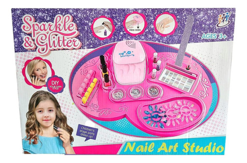 Estudio De Manicure Sparkle Glitter Especial Niñas