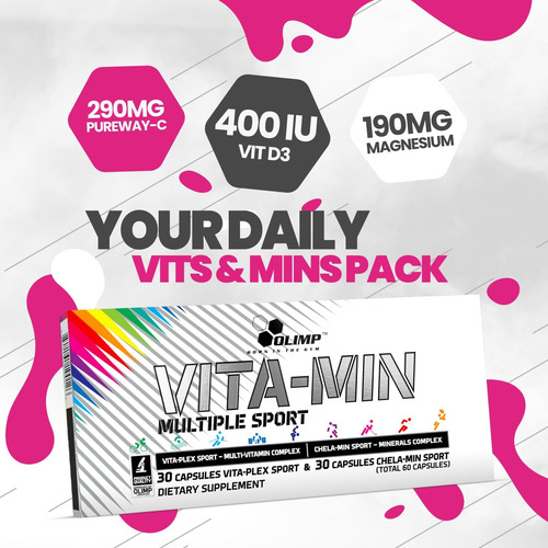 Olimp Vita-min, Mega Cápsulas Esportivas Múltiplas - 60 Cáps