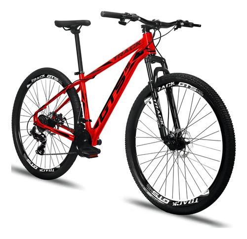 Bicicleta Aro 29 Gts Pro M5 Track 24 Marchas Freios A Disco Cor Vermelho Tamanho Do Quadro 21