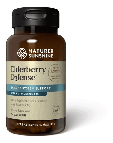Nature´s Sunshine Elderberry D3fense Vitamina D3 90 Capsulas Sabor Sin sabor