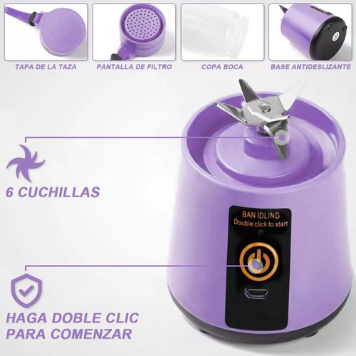 Vaso Licuadora Procesadora Portatil Usb Recargable