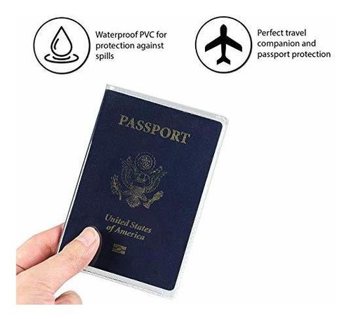 Cubierta Para Pasaporte Paquete De 5 Fundas Transparentes 