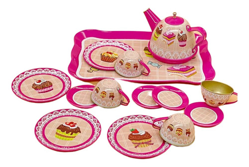 Set De Tazas De Juguete Juego De Té De Metal Para Niños