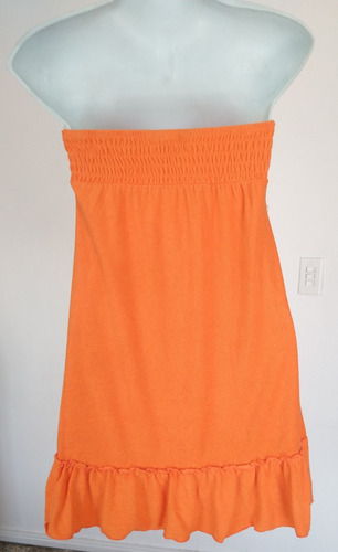 Vestido Tipo Halter Naranja (tipo Toalla) Op Talla-xs Vt395 (Usado)
