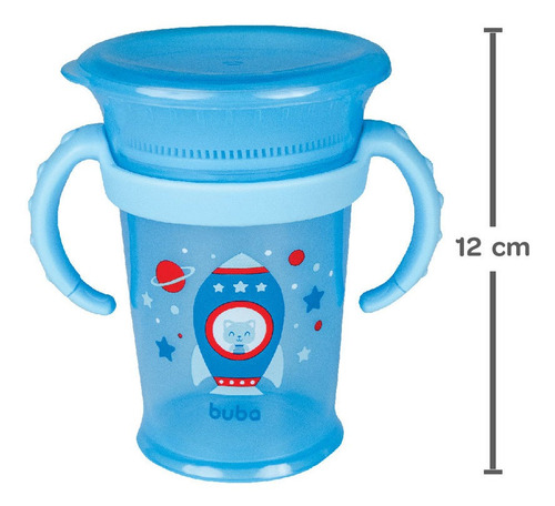 Copo De Treinamento 360º Antivazamento Com Alça Buba 210 Ml