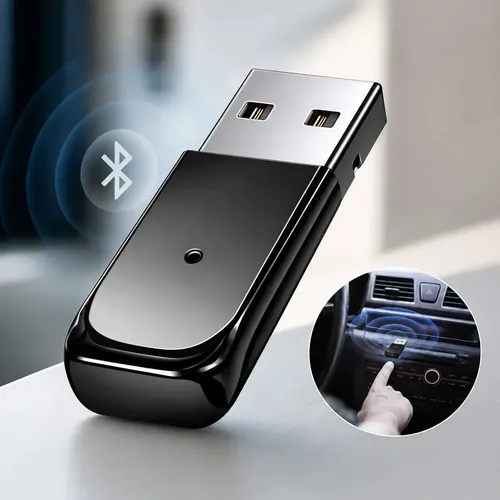 Adaptador Receptor Bluetooth Usb Carro Musica Chamada S/Fio - foto 1