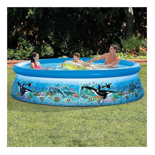 Imagen 2 de 2 de Pileta inflable redonda Intex Easy Set Ocean Reef 54900 de 305cm x 76cm 3853L multicolor