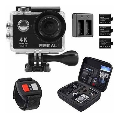 Camara De Accion Deportiva Remali 4k Ultra Hd, 1080p A 60 Fp