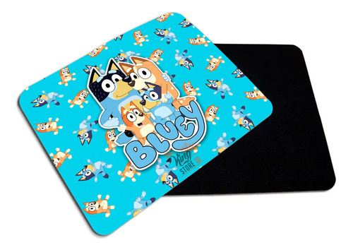 Mouse Pad, Bluey Y Bingo, Serie Infantil, Comedia, 21x17 Cm