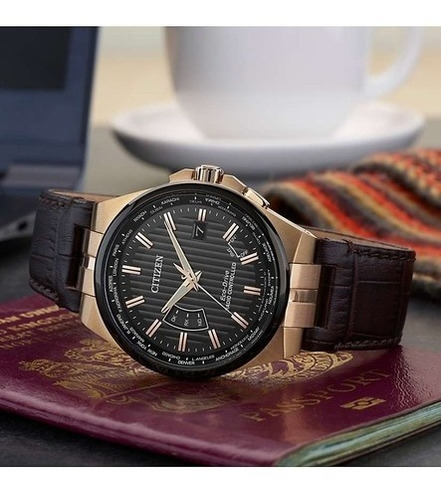 Imagen 1 de 2 de Citizen World Perpetual A-t Brown Cb0168-08e ...... Dcmstore