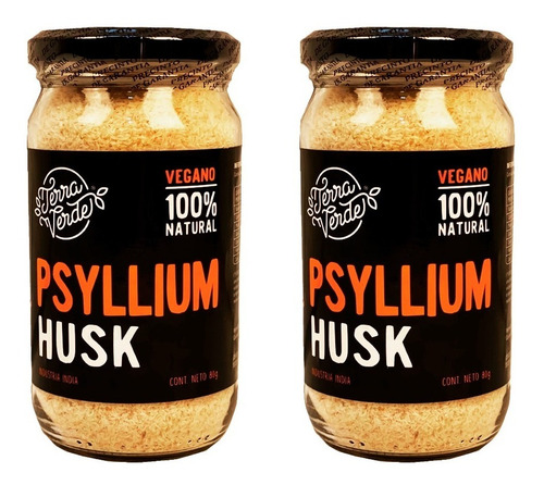 Imagen 1 de 5 de Psyllium Husk X 2 De 80 Gramos - Terra Verde Vegano Natural