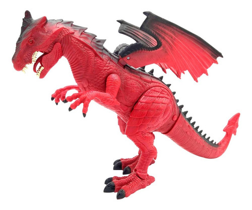 Imagen 2 de 7 de Dinosaurio De Juguete Dragon Luz Sonido Camina Ruge Grande