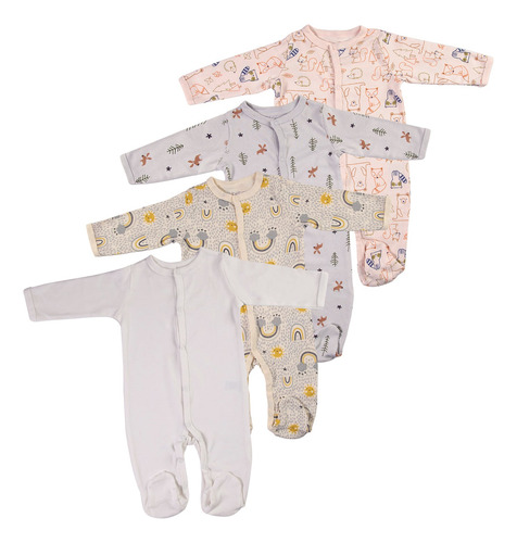 Pack De 4 Pijamas Bebés 6-9m