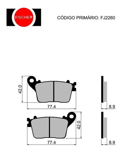 Imagem 3 de 3 de Pastilha Honda 1000 Cbr Rr Fireblade 06-08 Traseira (fischer