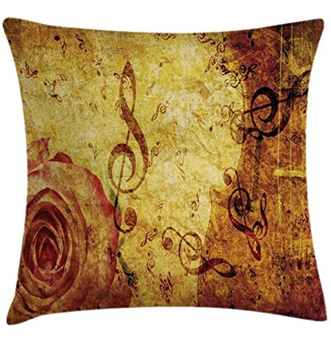 Ambesonne Rose Throw Pillow Cushion Cover, Old Fashioned Des