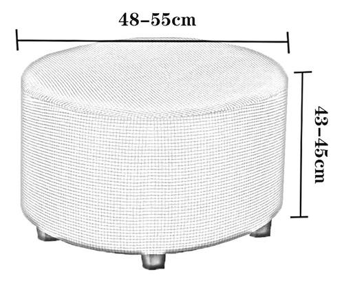2 Fundas Protectoras De Taburete De Reposapiés Redondos