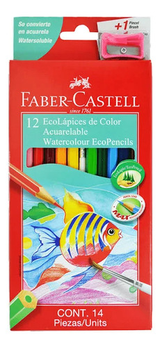 Ecolápices Acuarelables Faber-castell 12 Colores