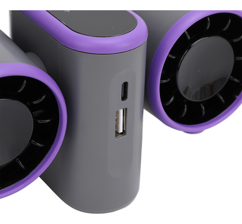 Ventilador Portátil De Doble Cabezal, Cintura, 3 Velocidades