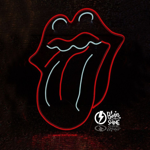 Rolling Stones Letreros De Neón Flex Lámpara Led Decorativo