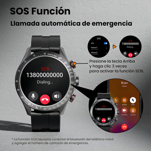 Haylou Solar Pro Smartwatch 1.43'' Amoled Pantalla Deportivo Color De La Caja Plateado Color De La Correa Plateado Color Del Bisel Plateado