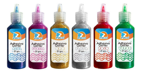 Adhesivo Ezco Glitter Color X1 Unidad 