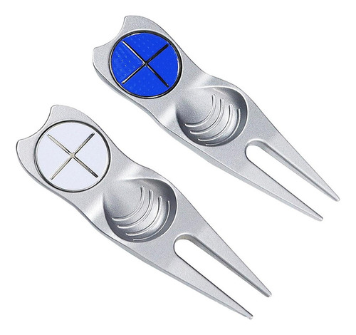 Golf Divot Tool Marcador De Bola Magnético En 2 Colores