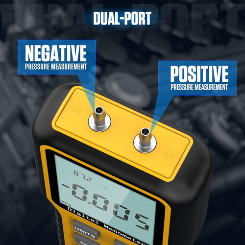 Manómetro Digital Autool, Manómetro De Doble Puerto Para ...