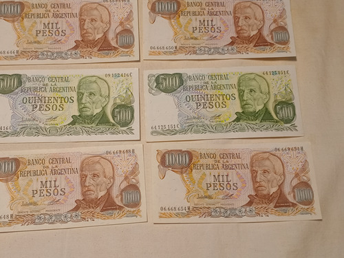 Billetes Antiguos Argentina Pesos Ley 18.188 X 12 Sc Sc-