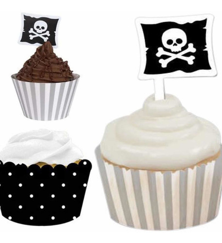 Imagen 5 de 10 de Pack Para Cumpleaños Pirata Rosado