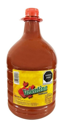 Salsa Picante Valentina Amarilla De 4 Litros