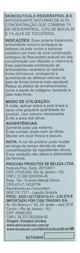 Antioxidante nocturno Resveratrol B E SkinCeuticals