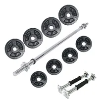 Comprar Set Pesas 50 Libras En Discos+barras Mancuernas+barrade 1.20