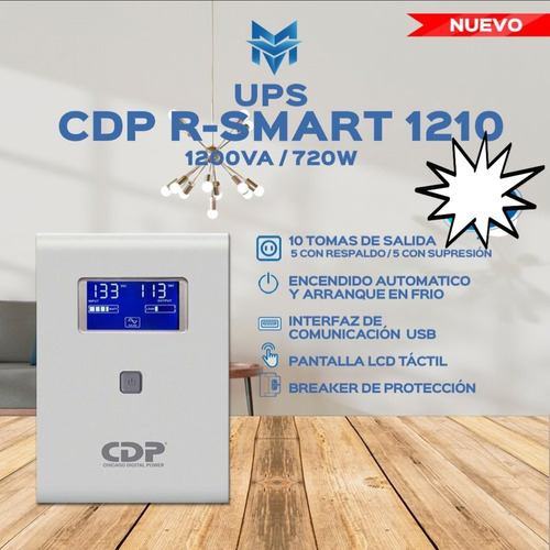 Ups Cdp R-smart 1210 1200va/720w