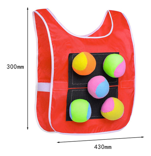 Juego De Dodgeball Con 5 Bolas Pegajosas Rojo Infantil