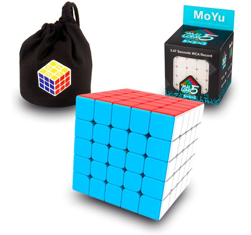 Cubo Rubik 5x5 Moyu Meilong Stickerless + Estuche